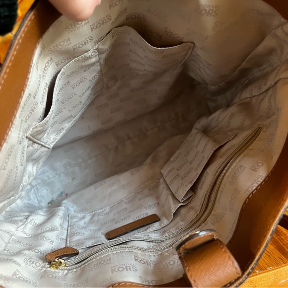 Michael Kors Tan Saffiano Leather Shoulder Bag - Picture 7 of 10